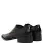 Black Leather Lace Up Derby Dress Shoes