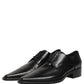 Black Leather Lace Up Derby Dress Shoes