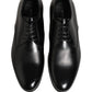 Black Leather Lace Up Derby Dress Shoes