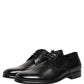 Black Leather Lace Up Derby Dress Shoes