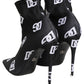 Black Logo Stretch Heels Ankle Boots Shoes