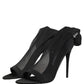 Black Nylon Mesh Sock Style Boots Shoes