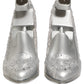 CINDERELLA Floral Crystal Heels Clear