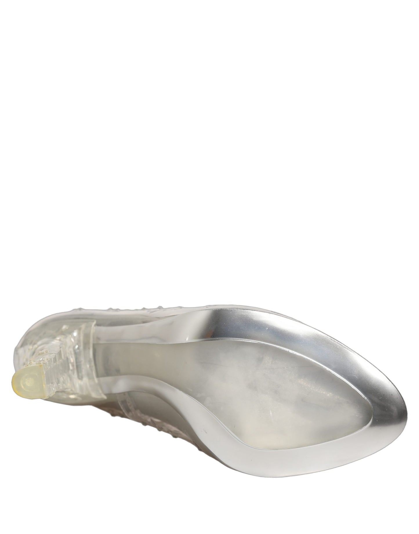 CINDERELLA Floral Crystal Heels Clear