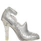 CINDERELLA Floral Crystal Heels Clear