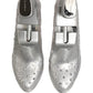 CINDERELLA Floral Crystal Heels Clear