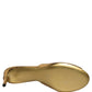 Gold Keira Leather Mules Sandals Shoes