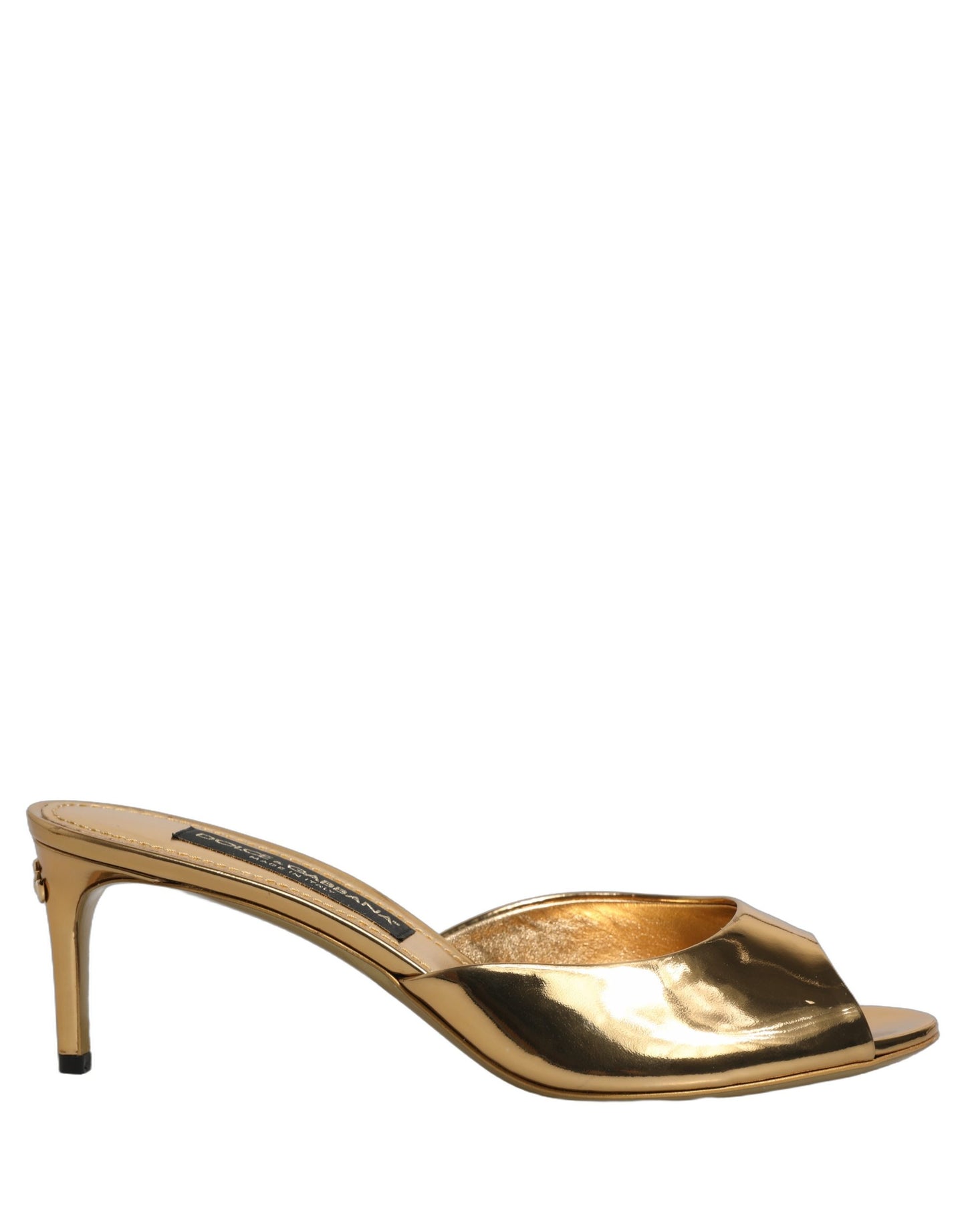 Gold Keira Leather Mules Sandals Shoes