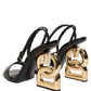 Black Leather Ankle Strap Heels Sandals Shoes
