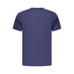 Blue Polyester Men's T-Shirt