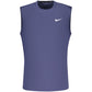 Blue Polyester Men's Tank