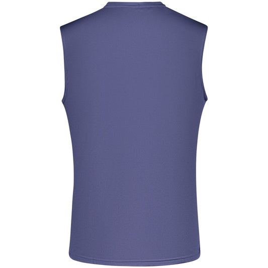 Blue Polyester Men's Tank