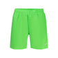 Green Polyester Men's Swim Boxer