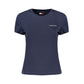 Blue Cotton Women T-Shirt