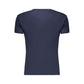 Blue Cotton Women T-Shirt