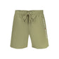 Green Polyester Swim Shorts