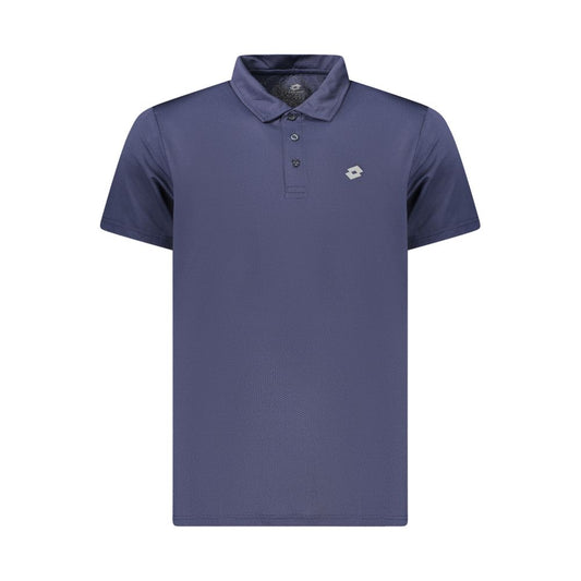 Blue Polyester Men's Polo Shirt