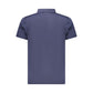 Blue Polyester Men's Polo Shirt