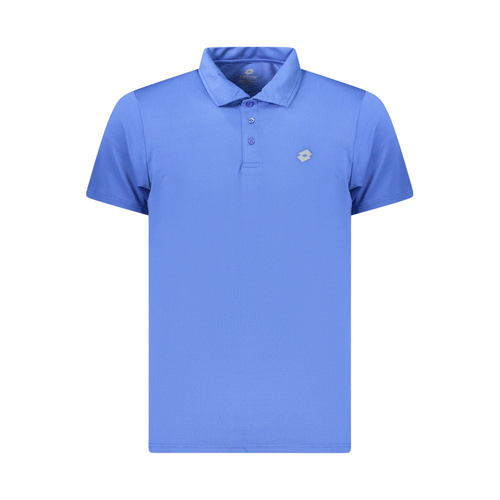 Blue Polyester Polo Shirt
