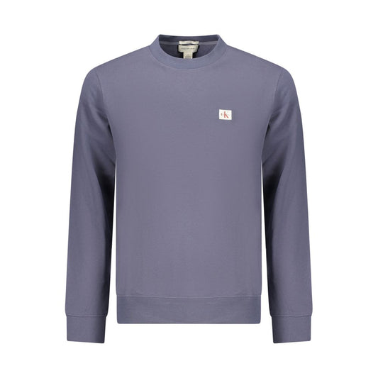 Blue Cotton Men's Sweatshirt