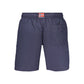Blue Polyamide Men's Swim Boxer