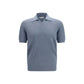 Blue Cotton Polo Shirt