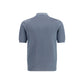 Blue Cotton Polo Shirt