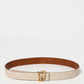 Beige Leather Regular Belt