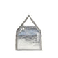 Silver Polyester Shoulder Bag