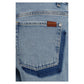 Blue Cotton Straight-Leg Jeans