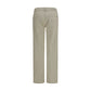 Beige Cotton Straight-Leg Jeans