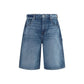 Blue Cotton Bermuda Shorts