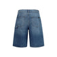 Blue Cotton Bermuda Shorts