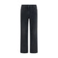 Black Cotton Straight-Leg Jeans