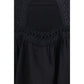 Black Cotton Mini Skirt