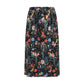 Multicolor Silk Midi Skirt