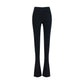 Black Viscose Flared Pants
