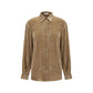Beige Viscose Dress Shirt