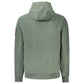Green Polyester Men's Sweatshirt with Hood