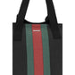 Black Fabric Shoulder Bag