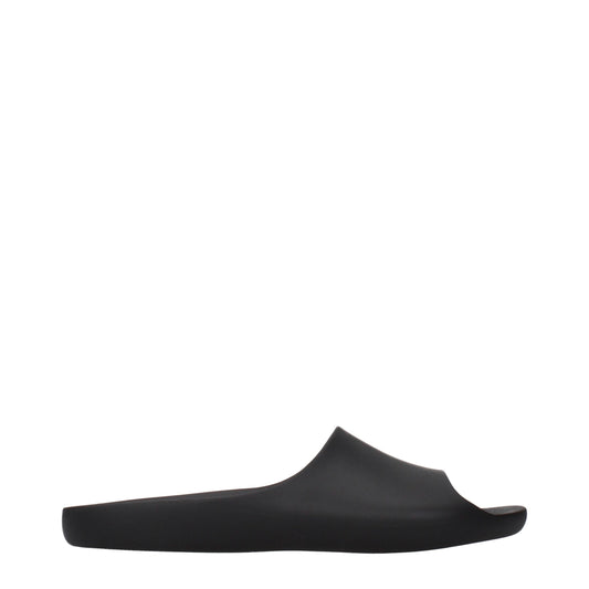 Black Cotton Slippers