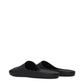 Black Cotton Slippers