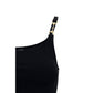 Black Viscose Sleeveles T-Shirt