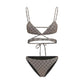 Beige Polyester Bikini