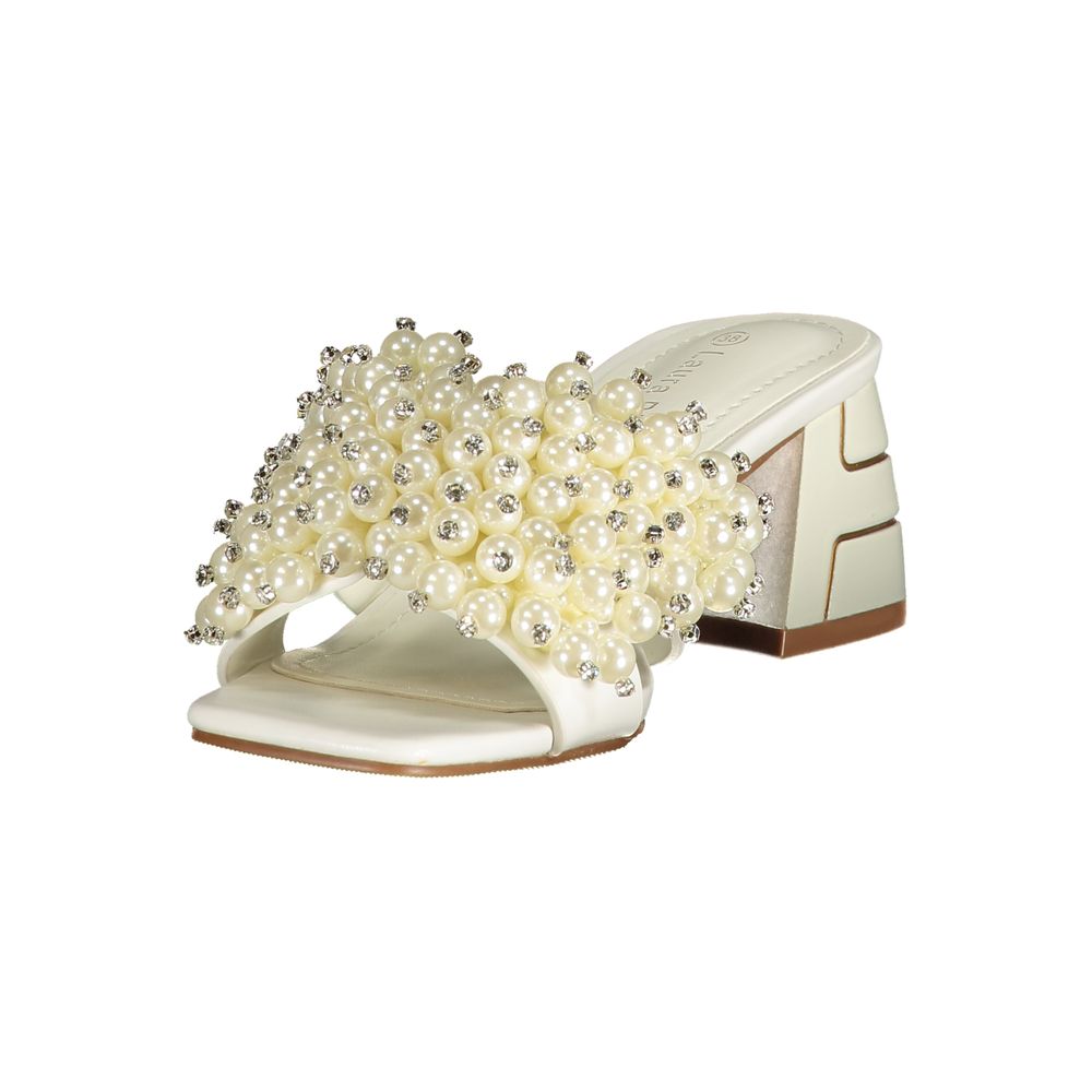 Bianco Poliuretano Donna Sandal