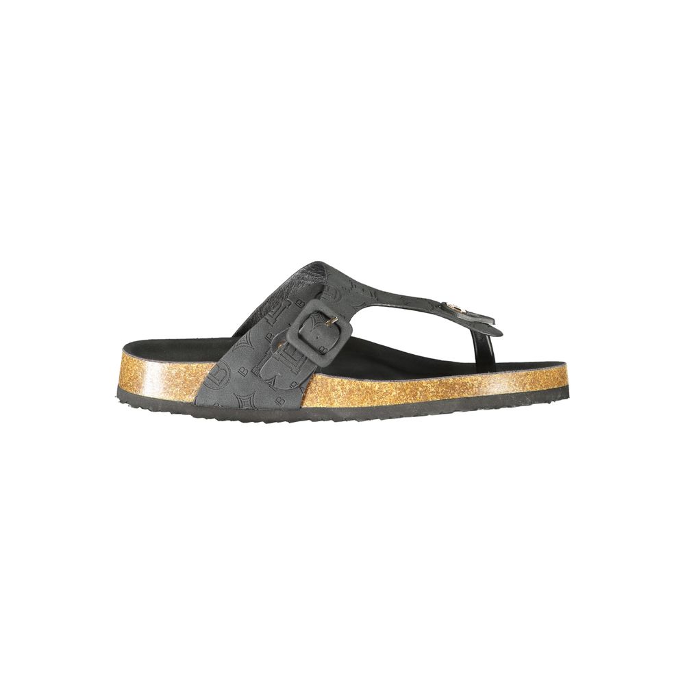 Black Polyurethane Women's Sandal