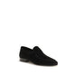 Black Suede Leather Slip-On Loafers