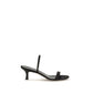 Black Calf Leather Bos Taurus Stiletto Heel Sandals