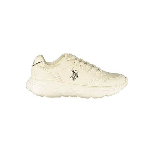 White Polyurethane Women's Sneaker