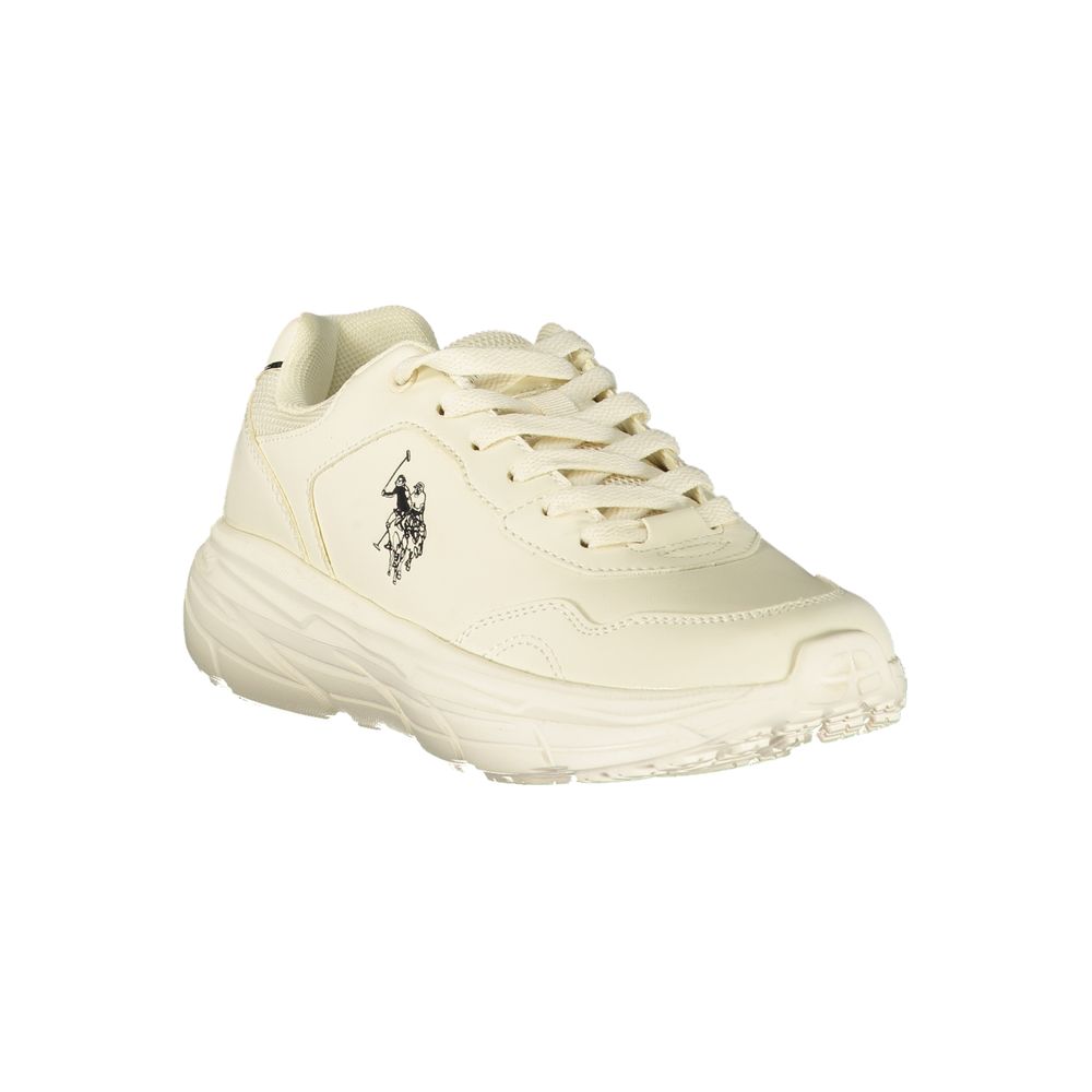 White Polyurethane Women's Sneaker